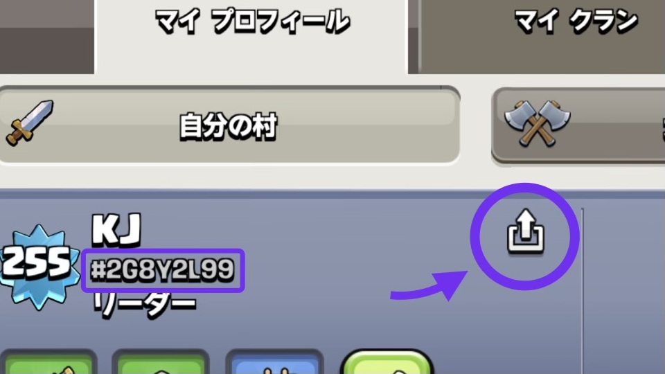 プレイヤータグ確認 ステップ1